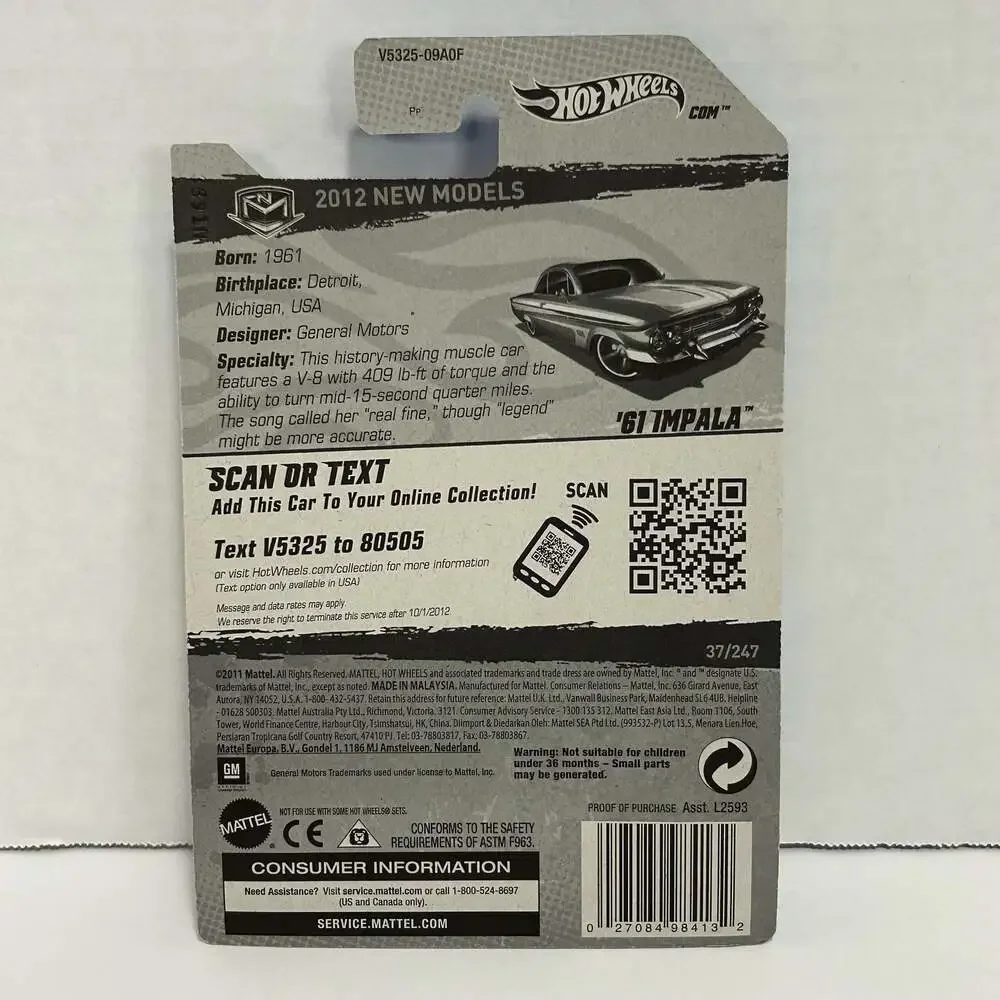 Hot Wheels 2012 New Models '61 Impala 37/247